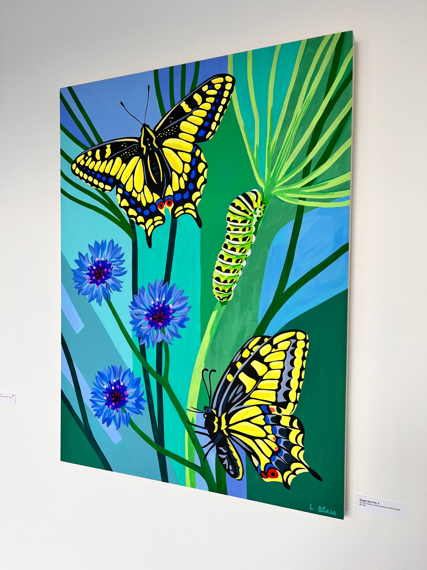 Swallowtail Original Painting on Birch Panel