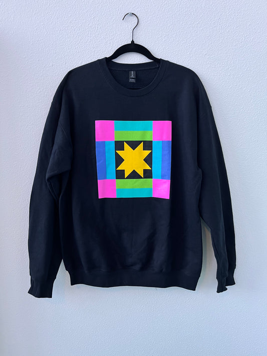 Quilt Sweatshirt Black