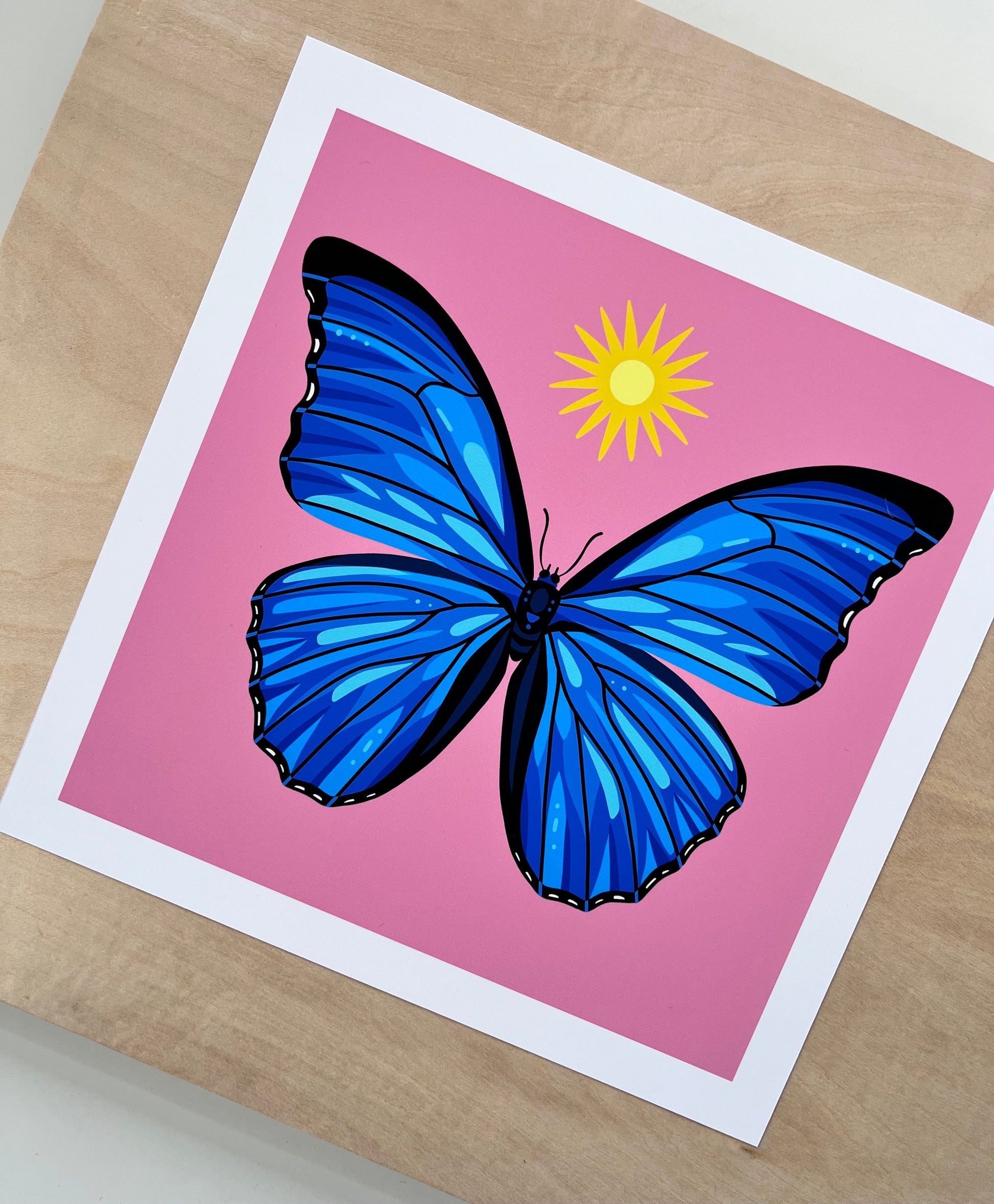 Blue Morpho Butterfly - Art Print – Lauren Blair