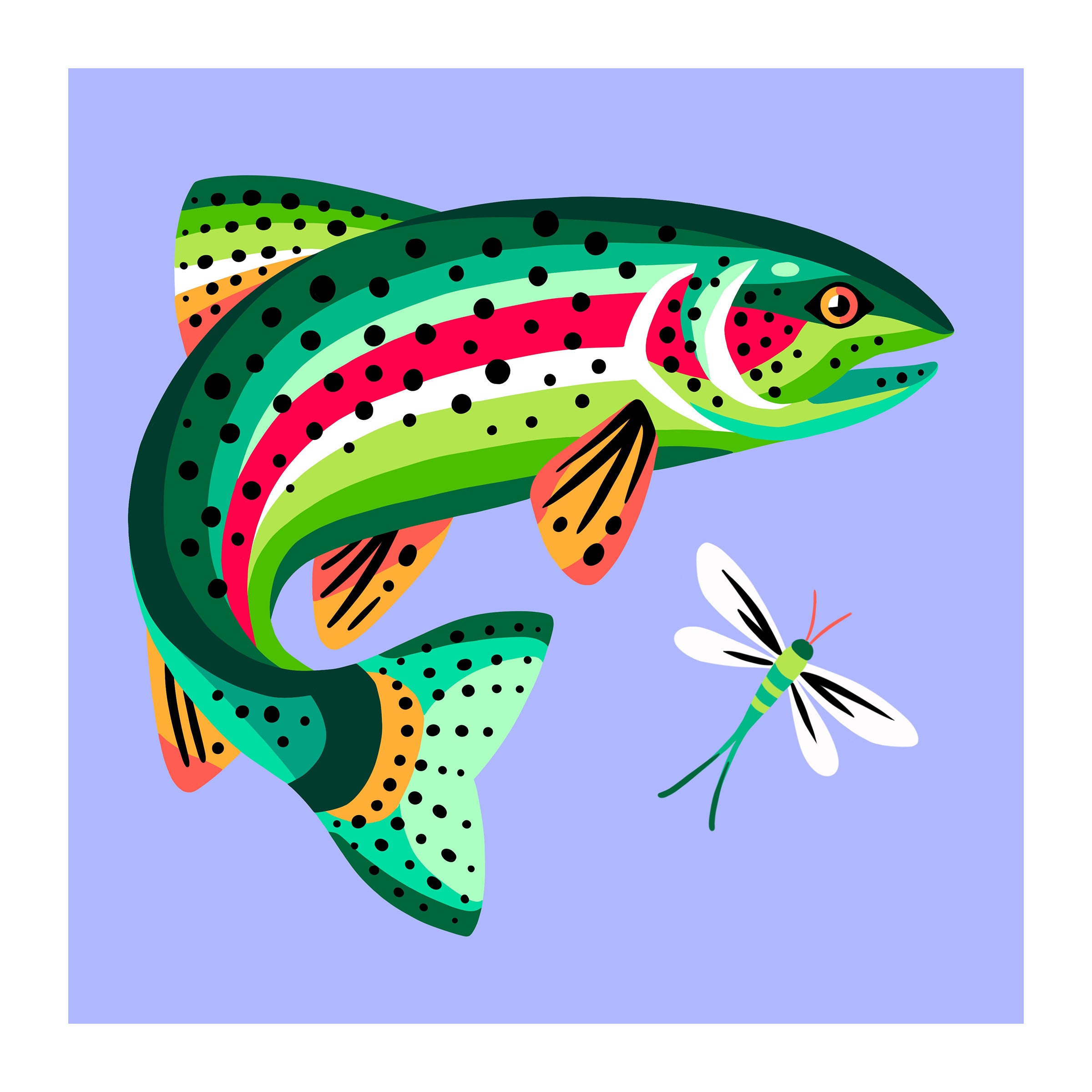 Rainbow on sale Trout, II limited edition paper print